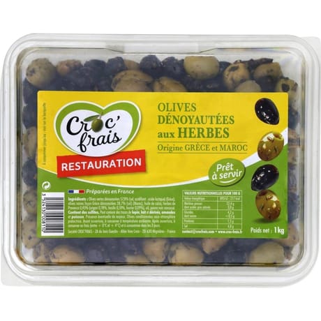 Olives dénoyautées aux herbes 1kg