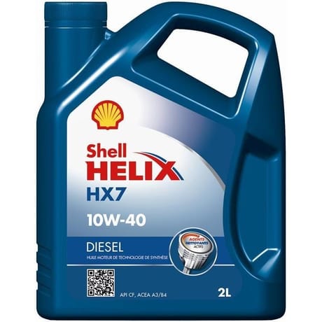 Shell helix huile voiture diesel HX7 10W40 2 litres