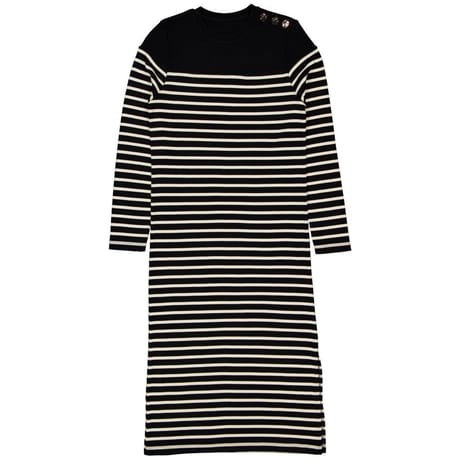 Robe pull manches longues femme BLACK/WHITE STRIPES T50/52
