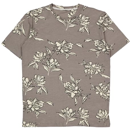 Tee-shirt mc print aop fleurs homme GRIS XXL