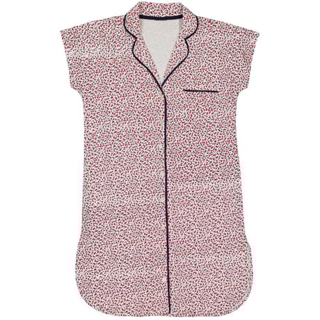 Liquette manches courtes femme WHITE/FLOWERS RED T50/52