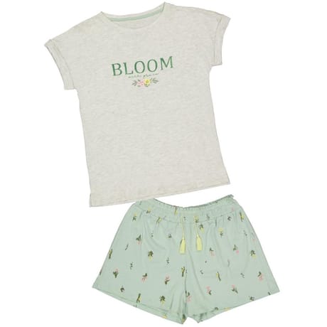 Pyjama court femme VERT D EAU T50/52