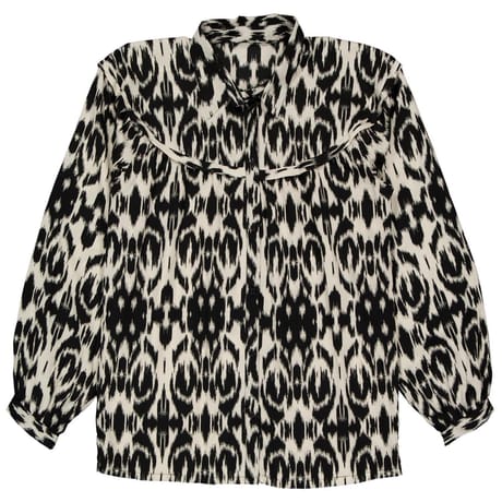 Chemise manches longues femme NOIR AOP T38