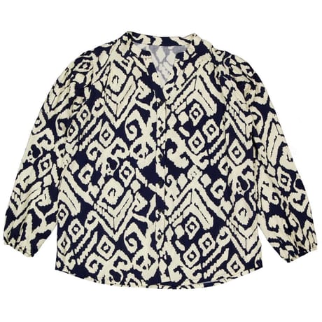 Chemise manches longues femme NAVY AOP T48