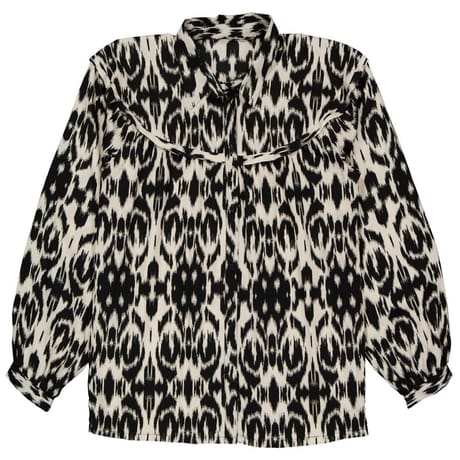 Chemise manches longues femme NOIR AOP T46