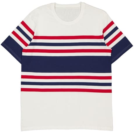 Tee-shirt manches courtes rayé homme BLANC XXL