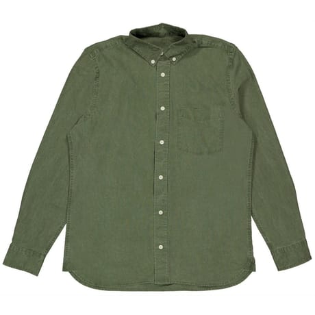 Chemise manches longues popeline lavée homme KAKI XXL