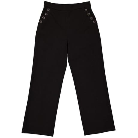 Pantalon poche boutons femme NOIR T48