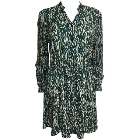 Robe manches longues femme GREEN AOP T52