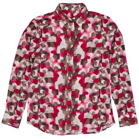 Chemise manches longues femme AOP PINK/BROWN T52