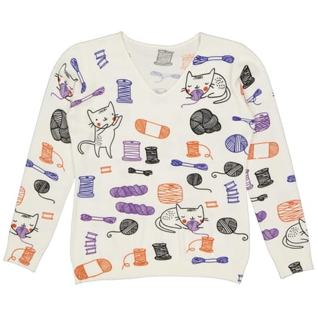 Pull manches longues IMPRIME CHATS 50\52