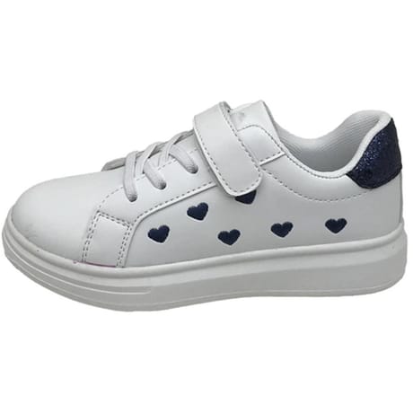 Basket fille 28/34 BLANC/BLEU NUIT 29