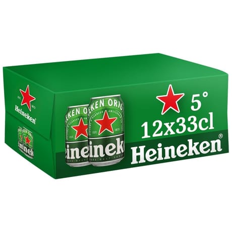 Heineken bière blonde premium can 12x33cl 5%vol
