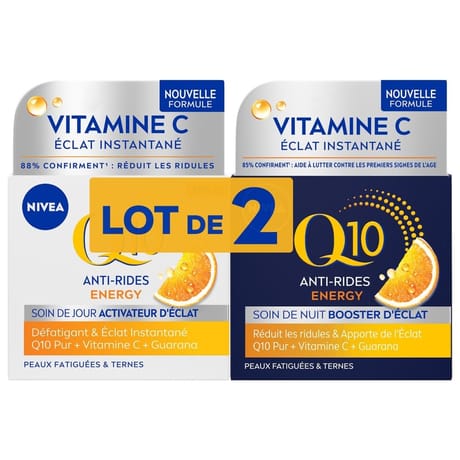 Nivea q10 energie jour+nuit 50ml x2