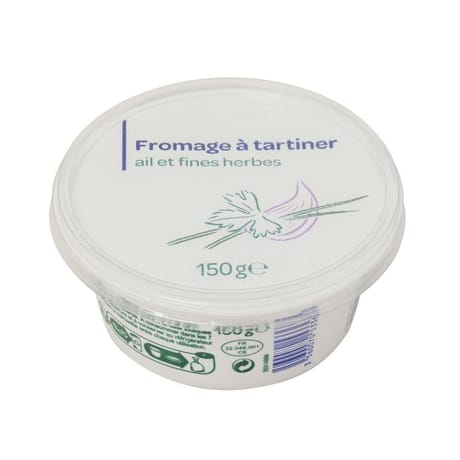 Fromage à tartiner ail et fines herbes 150g