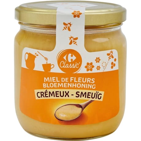 Carrefour classic' miel de fleurs crémeux 500g