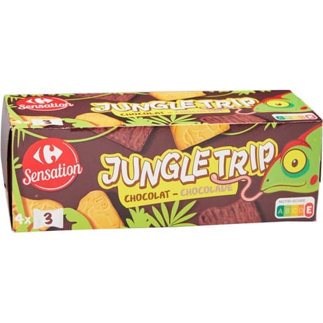 Carrefour sensation biscuits nappés chocolat 225g
