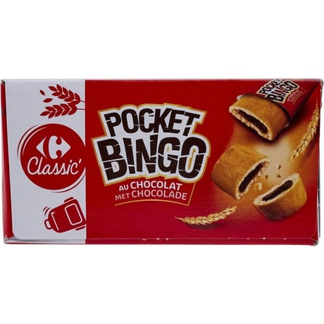 Carrefour classic' biscuits pocket fourrés chocolat - 300g