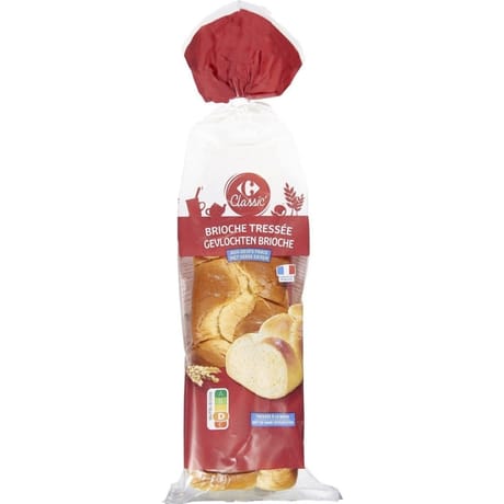 Carrefour classic' brioche tressée aux oeufs frais 600g