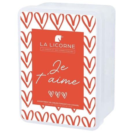 Coeur caramel lait coffret je t'aime 105g