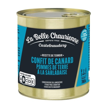 La belle chaurienne confit de canard avec pomme de terre à la sarladaise 780g