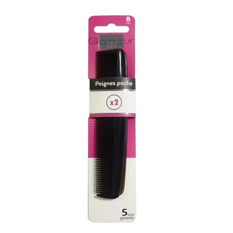 Glamour paris peigne poche x2