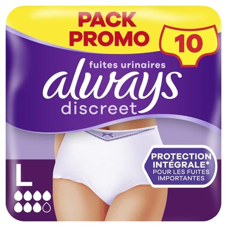 Always discret fuite urinaire taille l x10