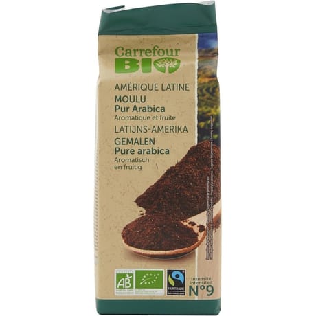 Carrefour café moulu pur arabica bio 250g