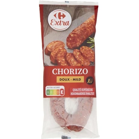 Carrefour extra chorizo doux 225g