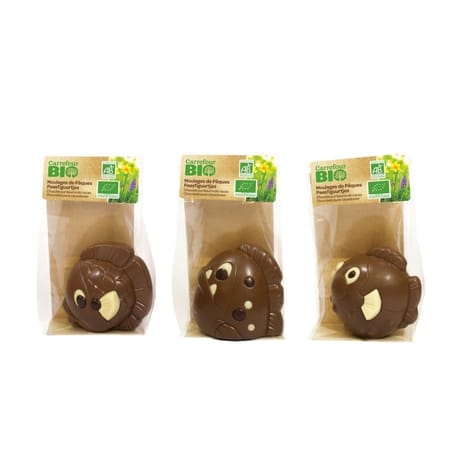 Carrefour bio  poissons chocolat lait bio 80g