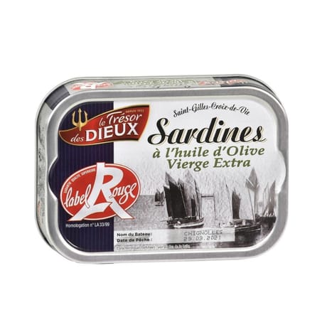 Le trésor des dieux sardines à l'huile d'olive label rouge