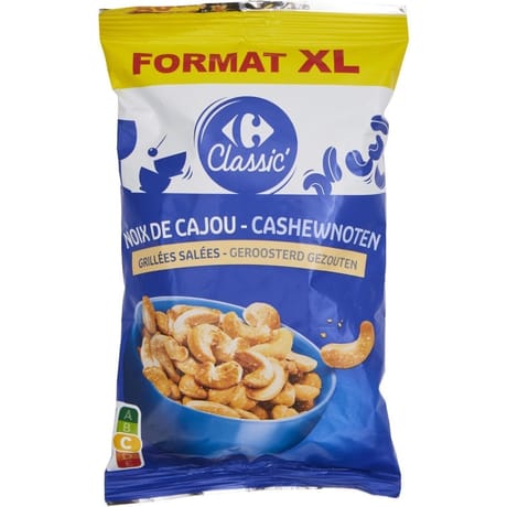 Carrefour classic' noix de cajou grillées salées 300g