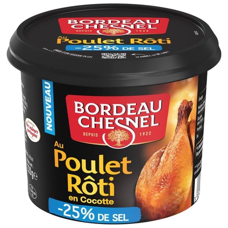Bordeau Chesnel spécialité au poulet rôti en cocotte -25% de sel pot 220g