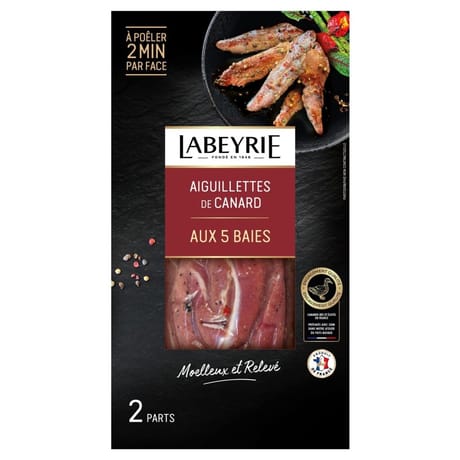 Labeyrie aiguillettes de canard marinées aux 5 baies 280g