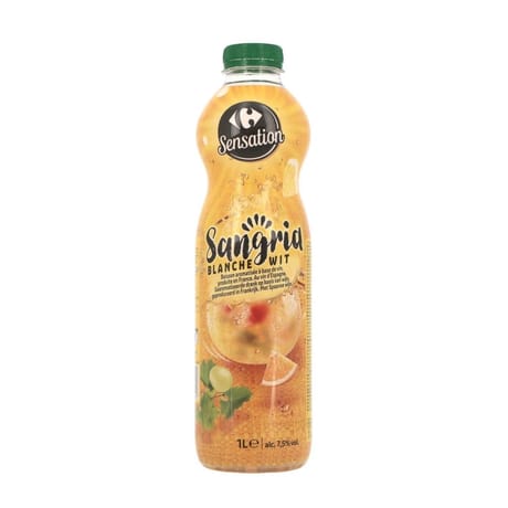 Carrefour sensation sangrai blanche 1l 7.5%