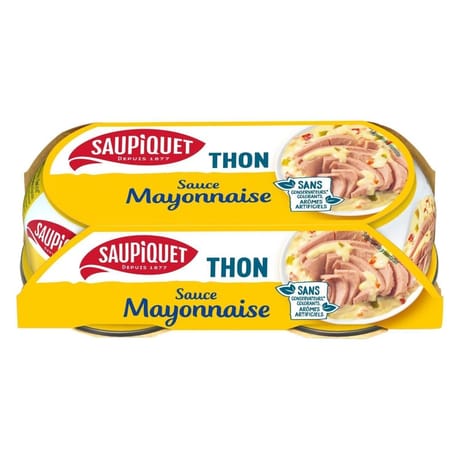 Saupiquet thon sauce mayonnaise 1/6 135g lot de 2