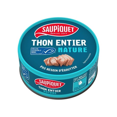 Saupiquet thon entier nature MSC 112g