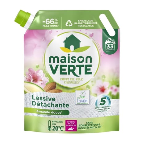 Maison verte lessive détachante amande douce 1.485l