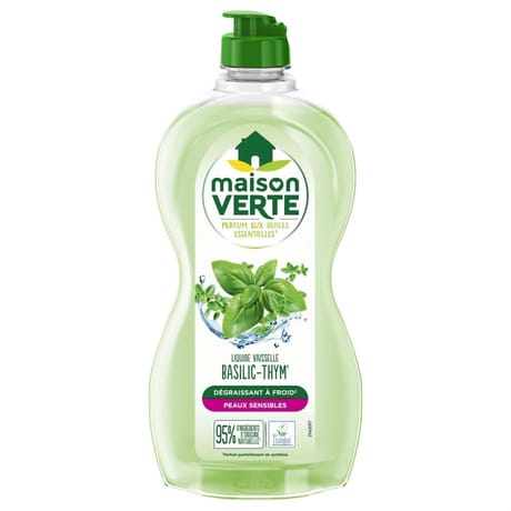 Maison verte liquide vaisselle basilic thym 500ml