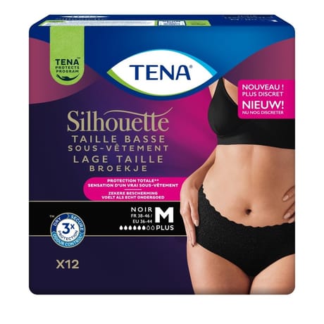 Tena silhouette noir taille basse m x 12
