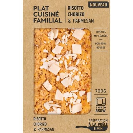 Risotto chorizo et parmesan tomates mi-séchées 700g