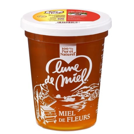 Lune de miel de fleurs pot plastique 500g