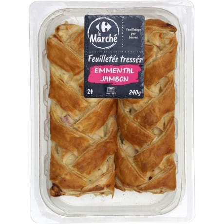 Crf feuilleté tresse jambon emmental 2x100g
