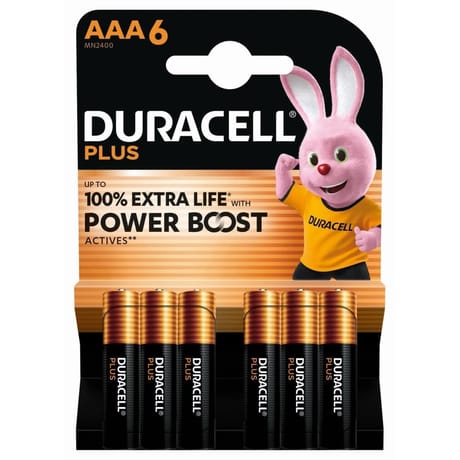 Duracell piles plus AAA X6