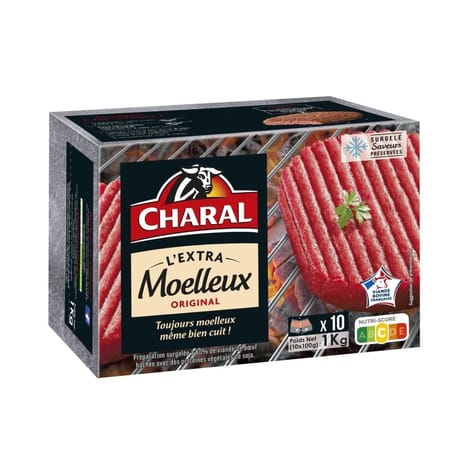 Charal Extra moelleux surgelé 15 % MG 100 g x 10