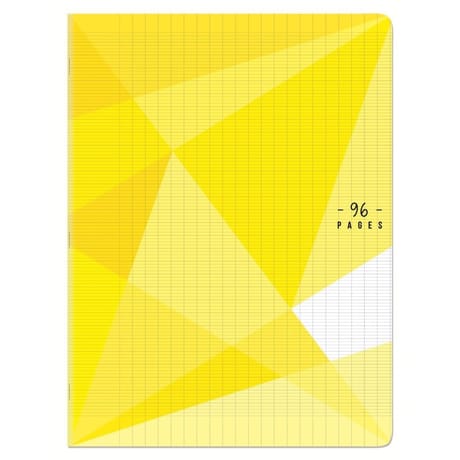 Carrefour cahier agrafe 240x320 96 pages 90 grammes seyes polypro jaune