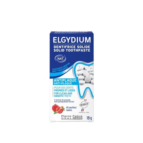 Oral Care elgydium dentifrice solide anti-plaque pastilles x60
