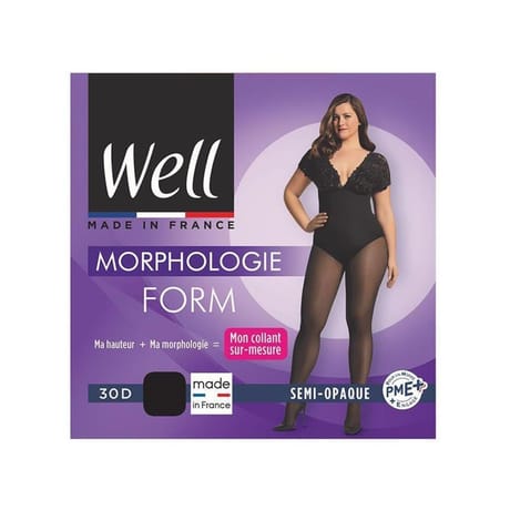 Collant morphologie transparent 20D WELL NOIR FORM+1.65