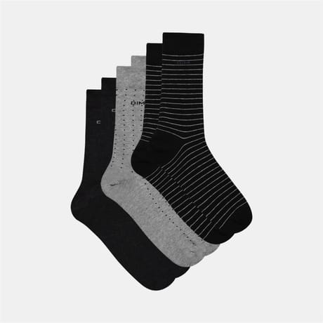 3 paires de mi chaussettes Dim NOIR/ANTHRA/GRIS CHINE T39\42