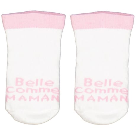 Paire de bottons naissance fantaisies BELLE COMME MAMAN 0/6 mois